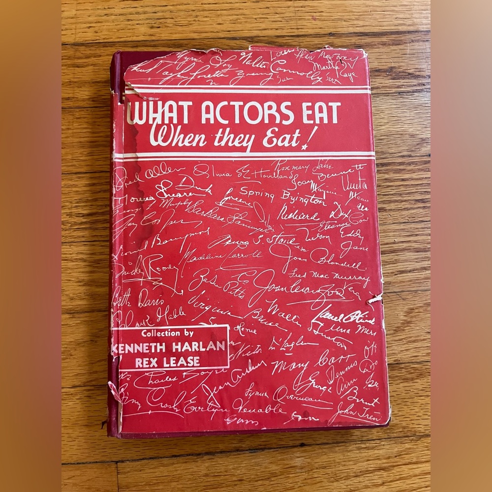 Super Rare What Actors eat when they eat recipe book.